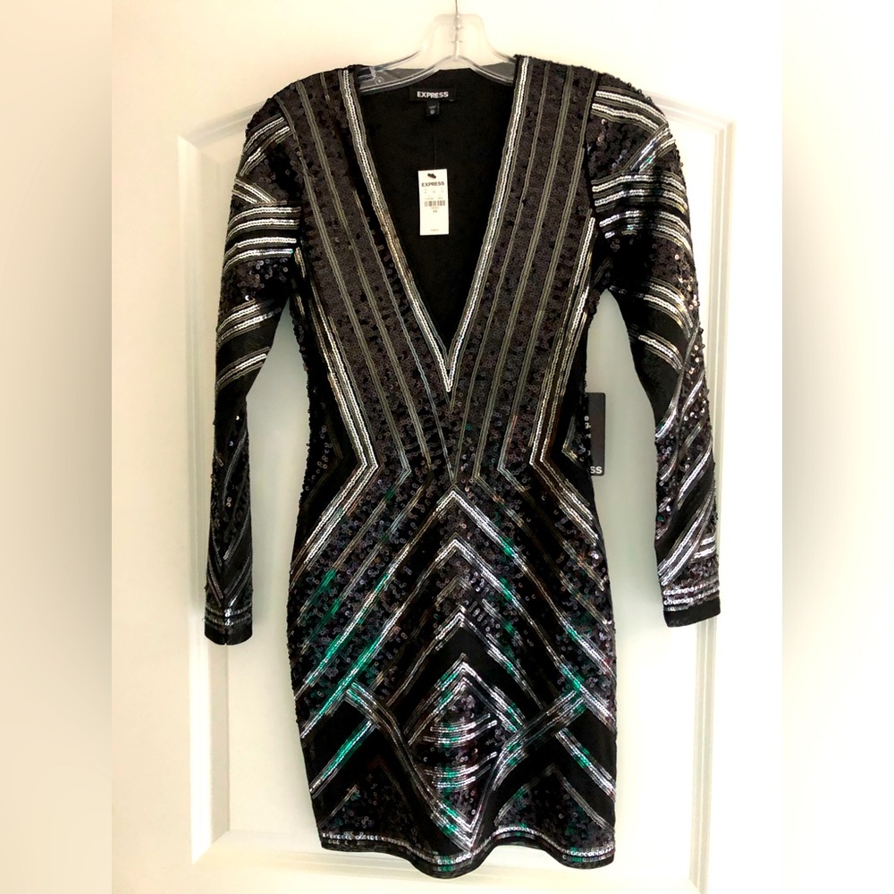 Express sequin mini dress